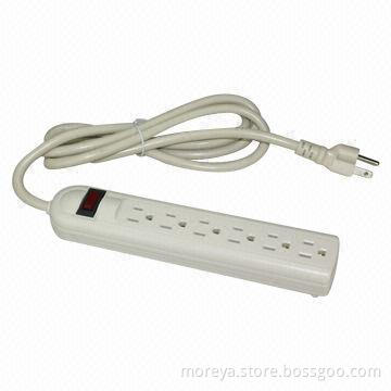 US power strip with 6 outlets
